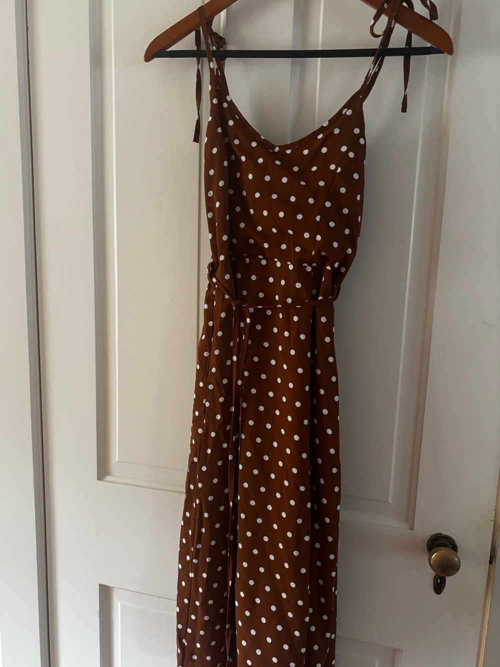 Kittenish Polka Dot Midi Dress